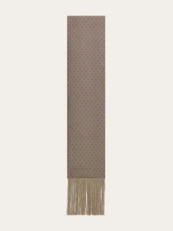 Micro Gancini print silk scarf - Men