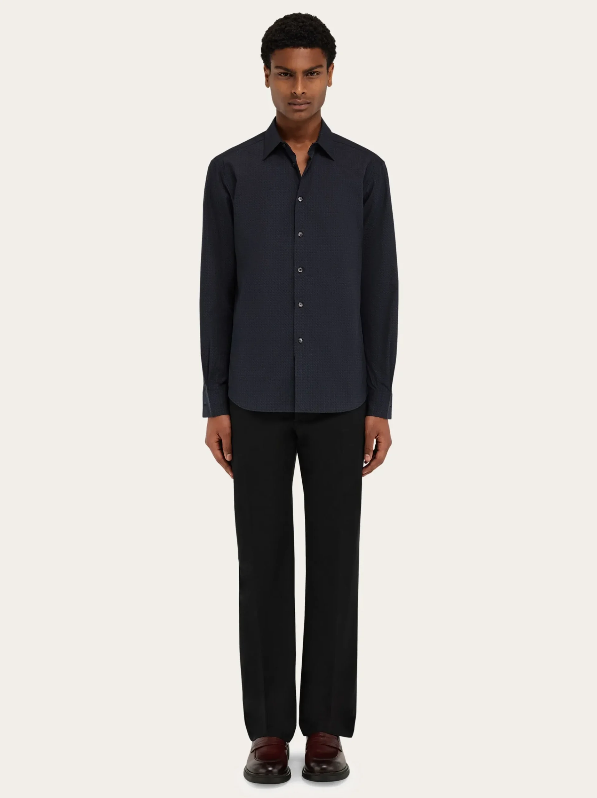 Micro-patterned shirt - Men