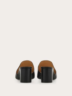 Mid heel slide with Gancini buckle - Women