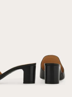 Mid heel slide with Gancini buckle - Women