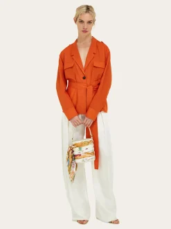 Mini bucket bag with foulard - Women