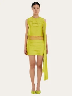 Mini dress with lace detail - Women