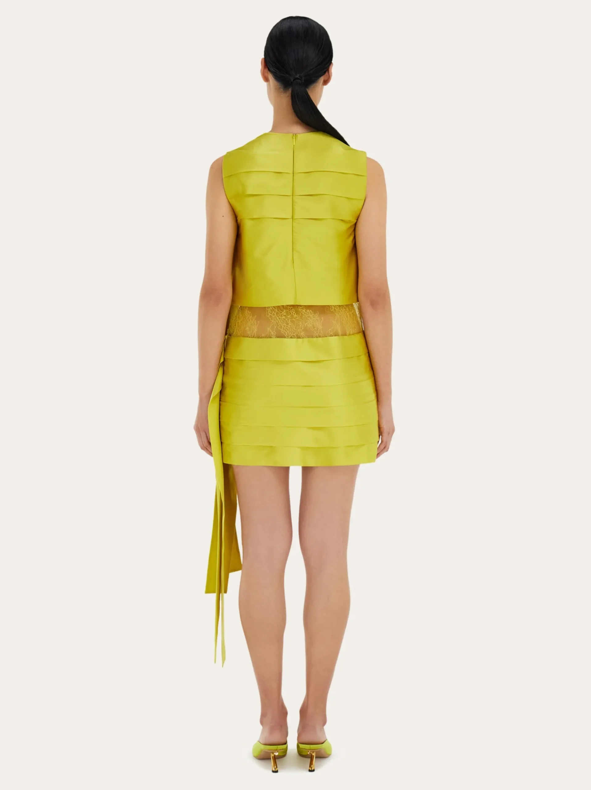 Mini dress with lace detail - Women