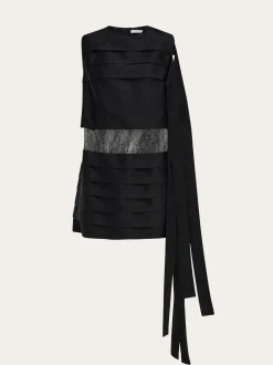 Mini dress with lace detail - Women