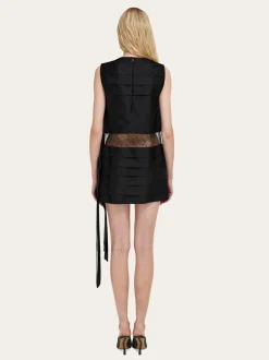 Mini dress with lace detail - Women