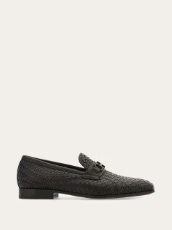 Moccasin with braid Gancini ornament - Men