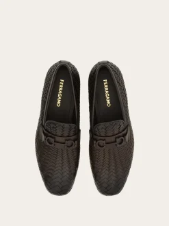 Moccasin with braid Gancini ornament - Men