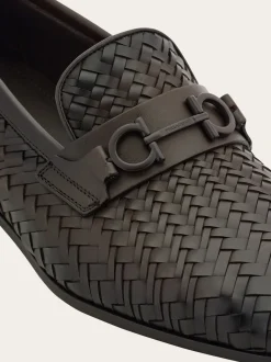 Moccasin with braid Gancini ornament - Men