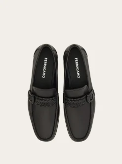 Moccasin with braid Gancini ornament - Men