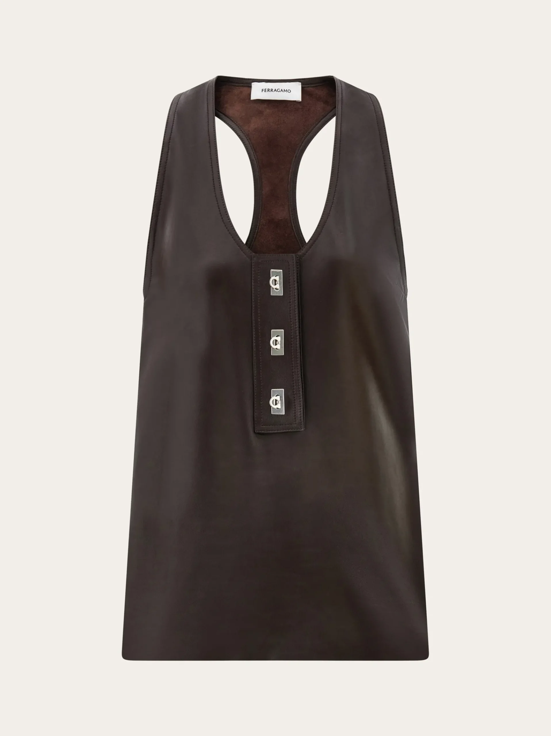 Nappa racer back vest - Women
