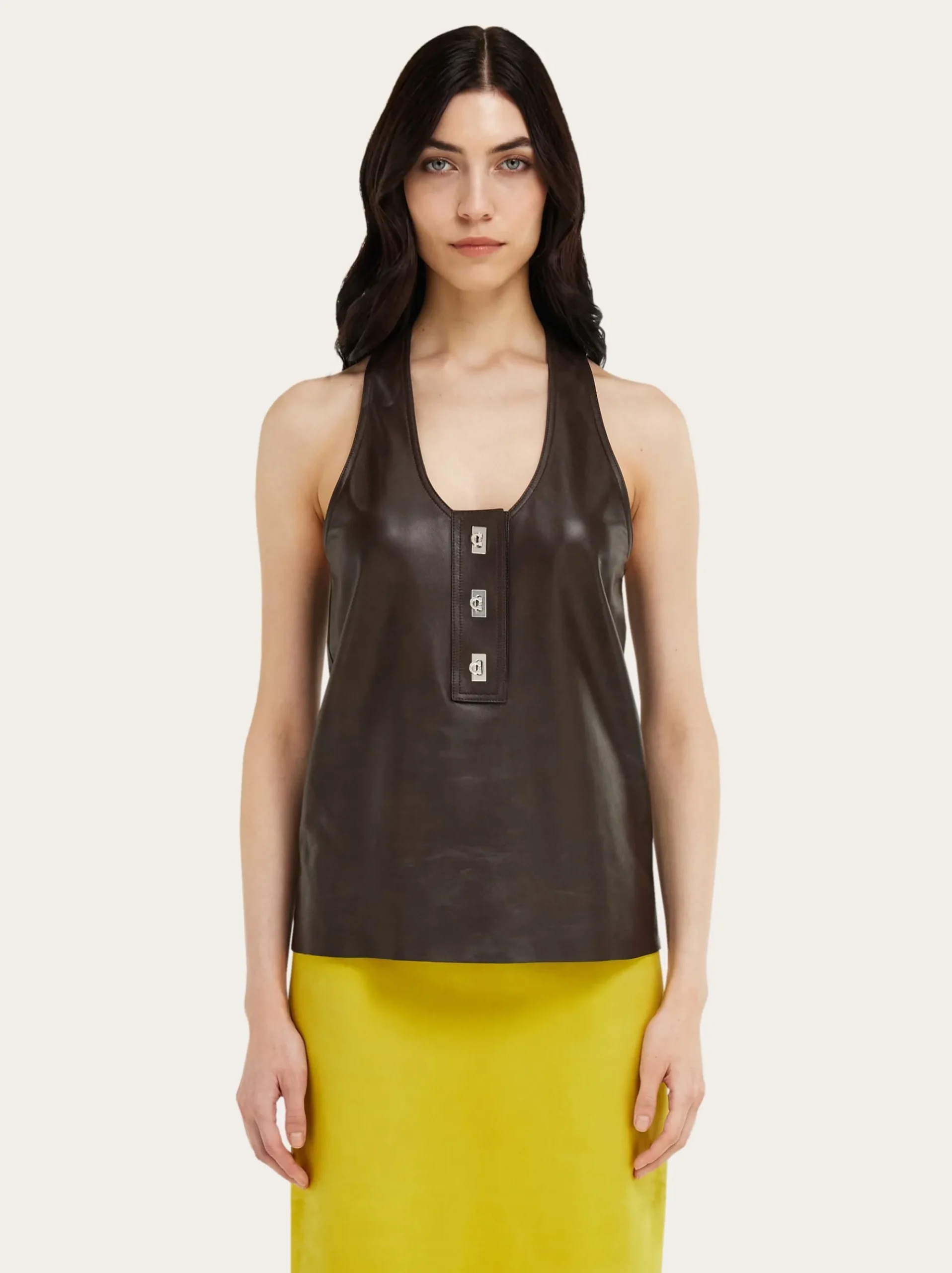 Nappa racer back vest - Women