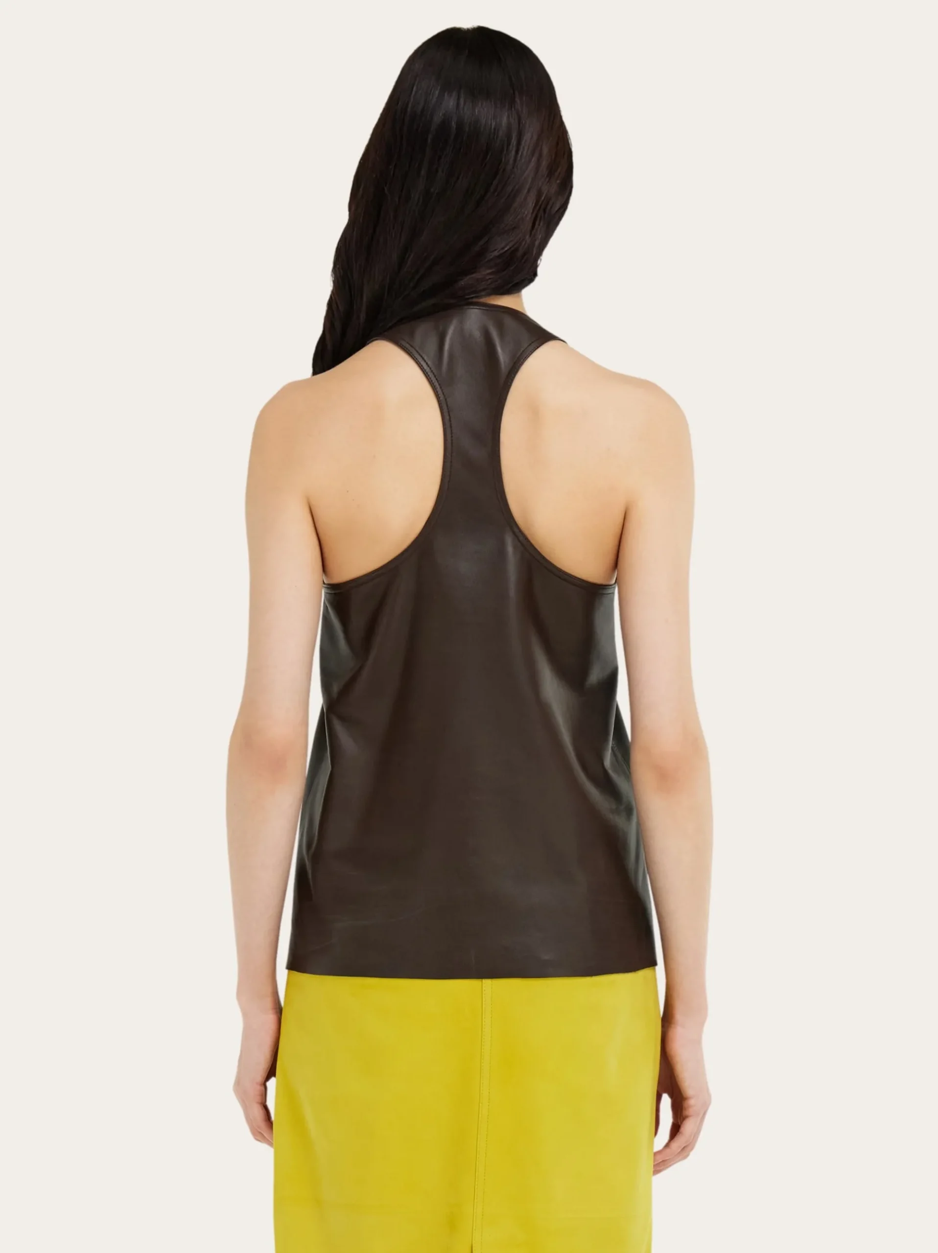 Nappa racer back vest - Women