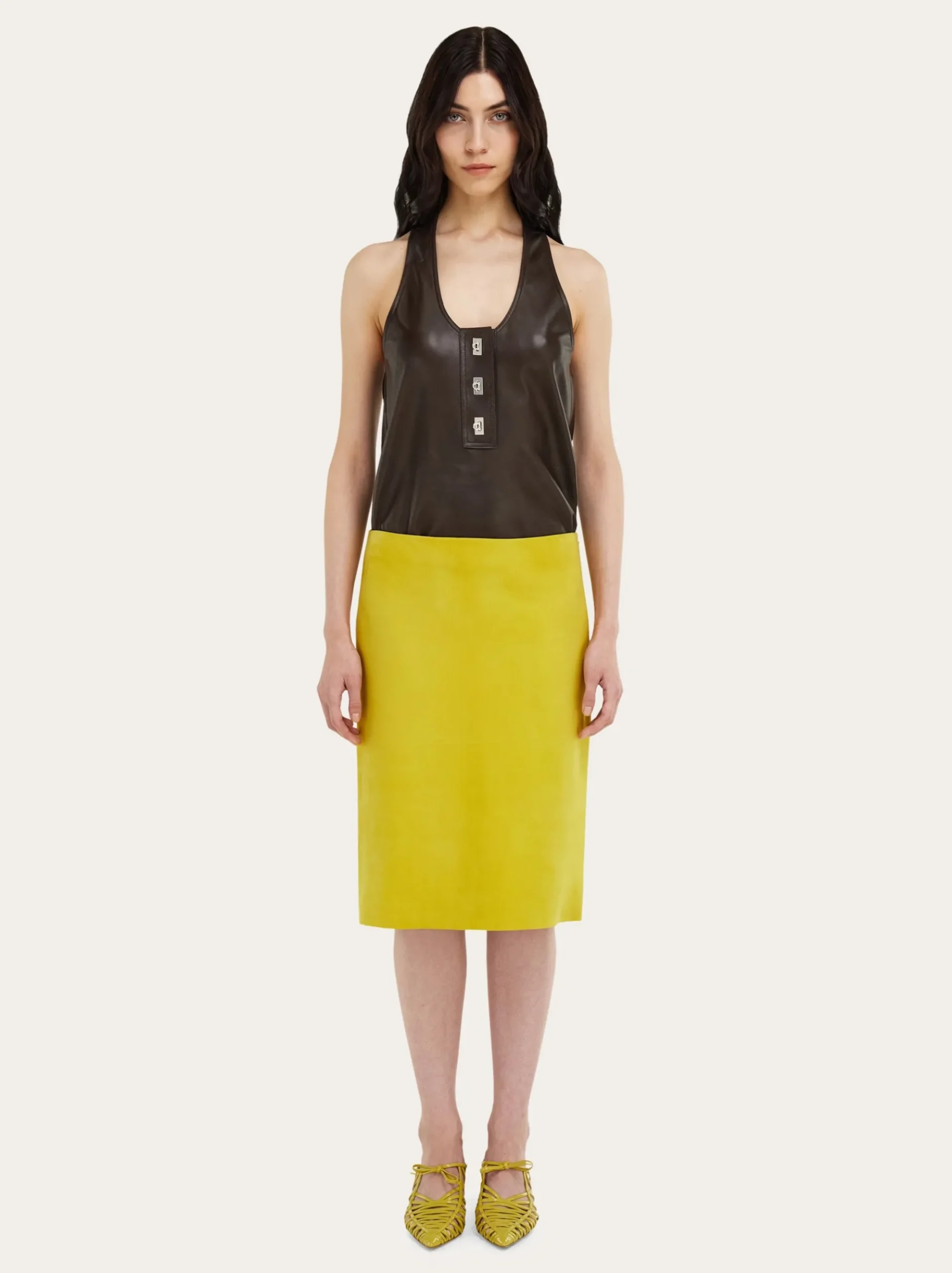 Nappa racer back vest - Women