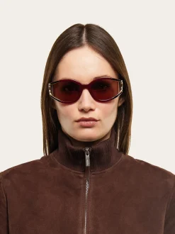 Oval frame sunglasses - Women