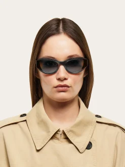 Oval frame sunglasses - Women