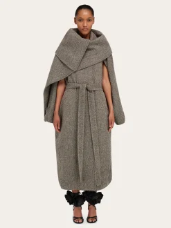 Oversize asymmetrical coat - Women