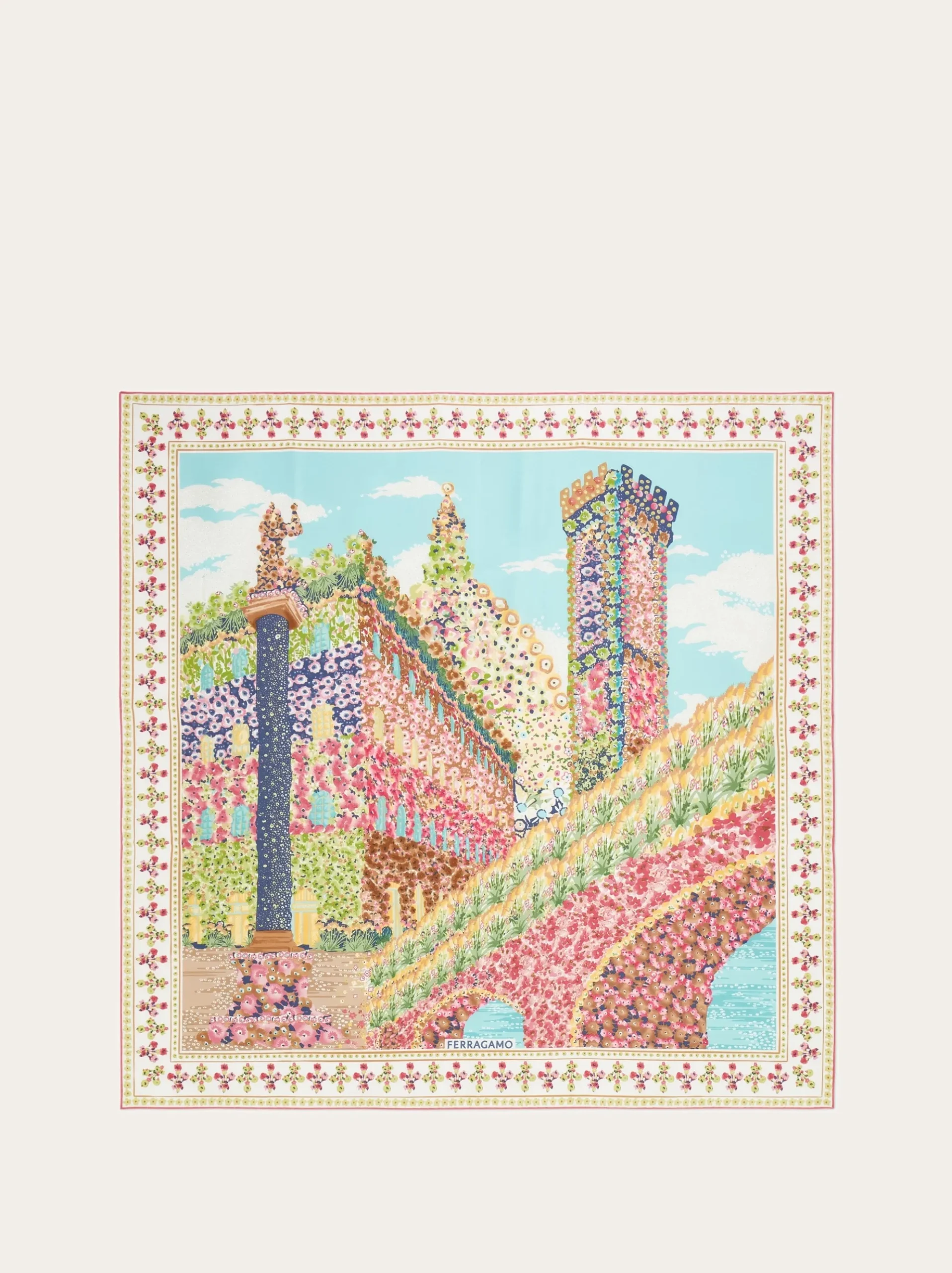 Palazzo Spini Feroni print silk scarf - Women