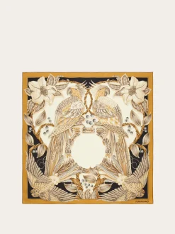Parrots print silk foulard - Women