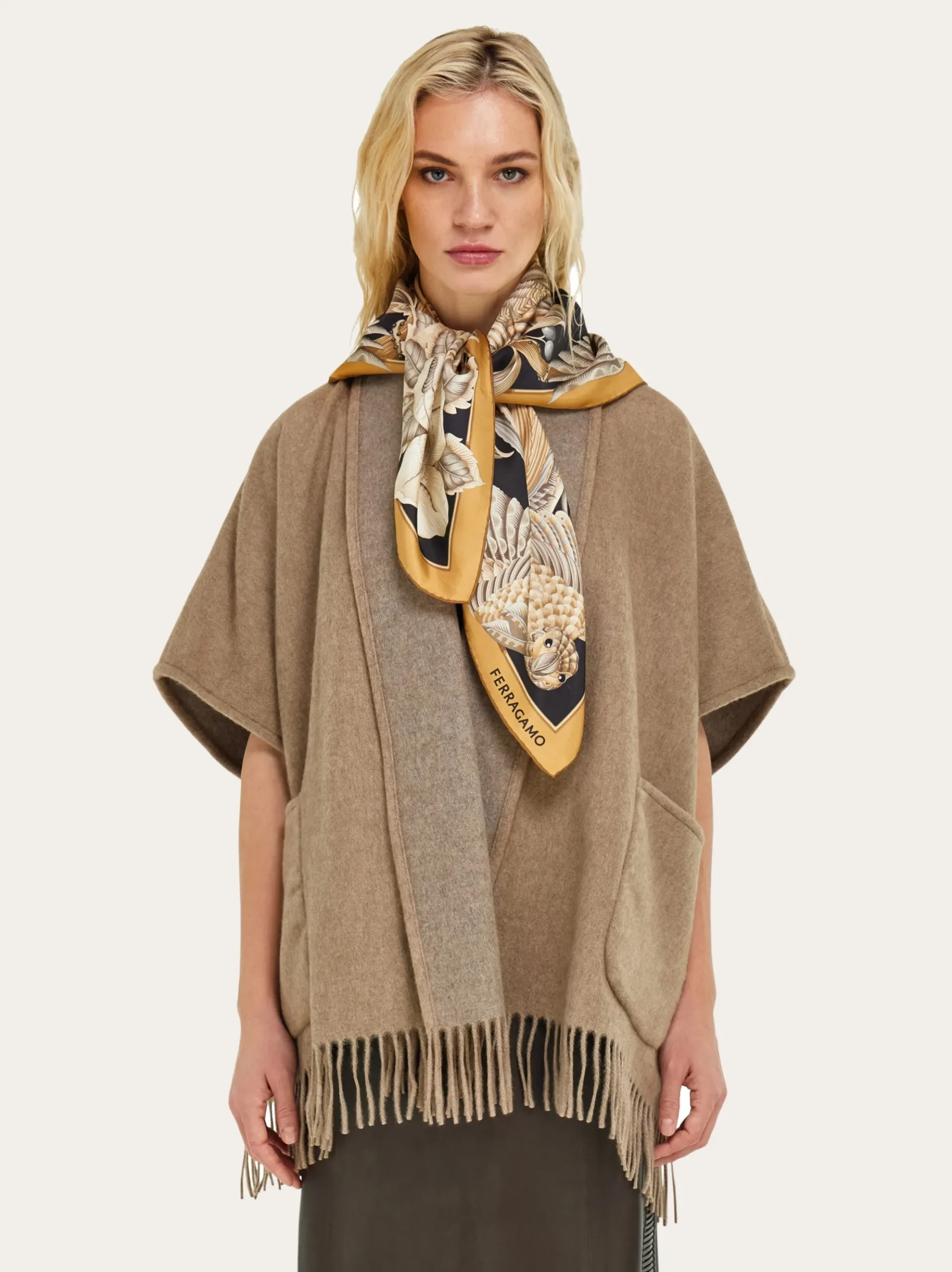 Parrots print silk foulard - Women