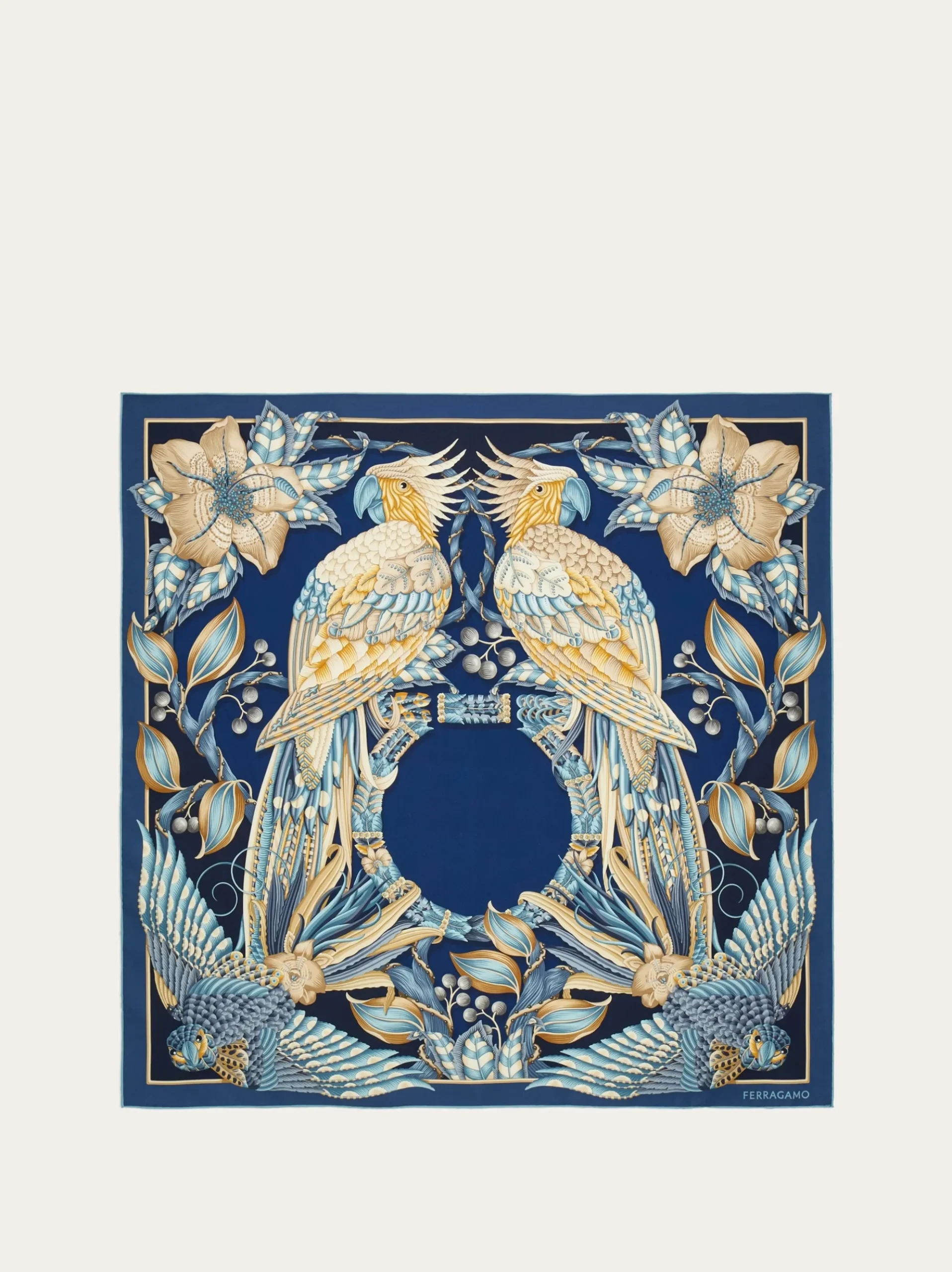 Parrots print silk scarf - Women