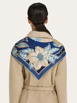 Parrots print silk scarf - Women
