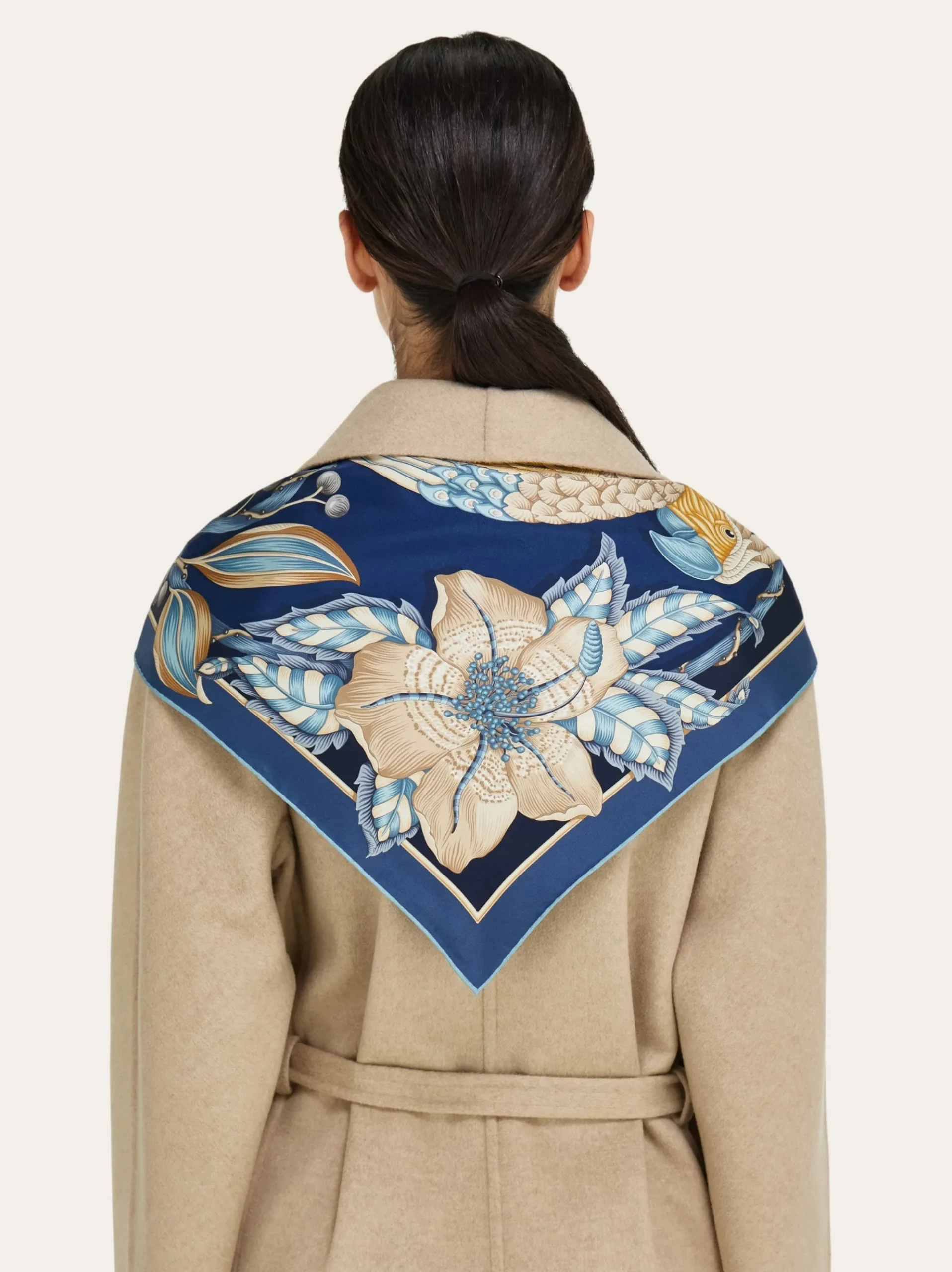 Parrots print silk scarf - Women