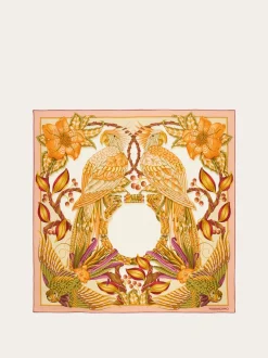 Parrots print silk scarf - Women