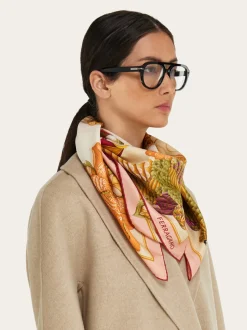 Parrots print silk scarf - Women