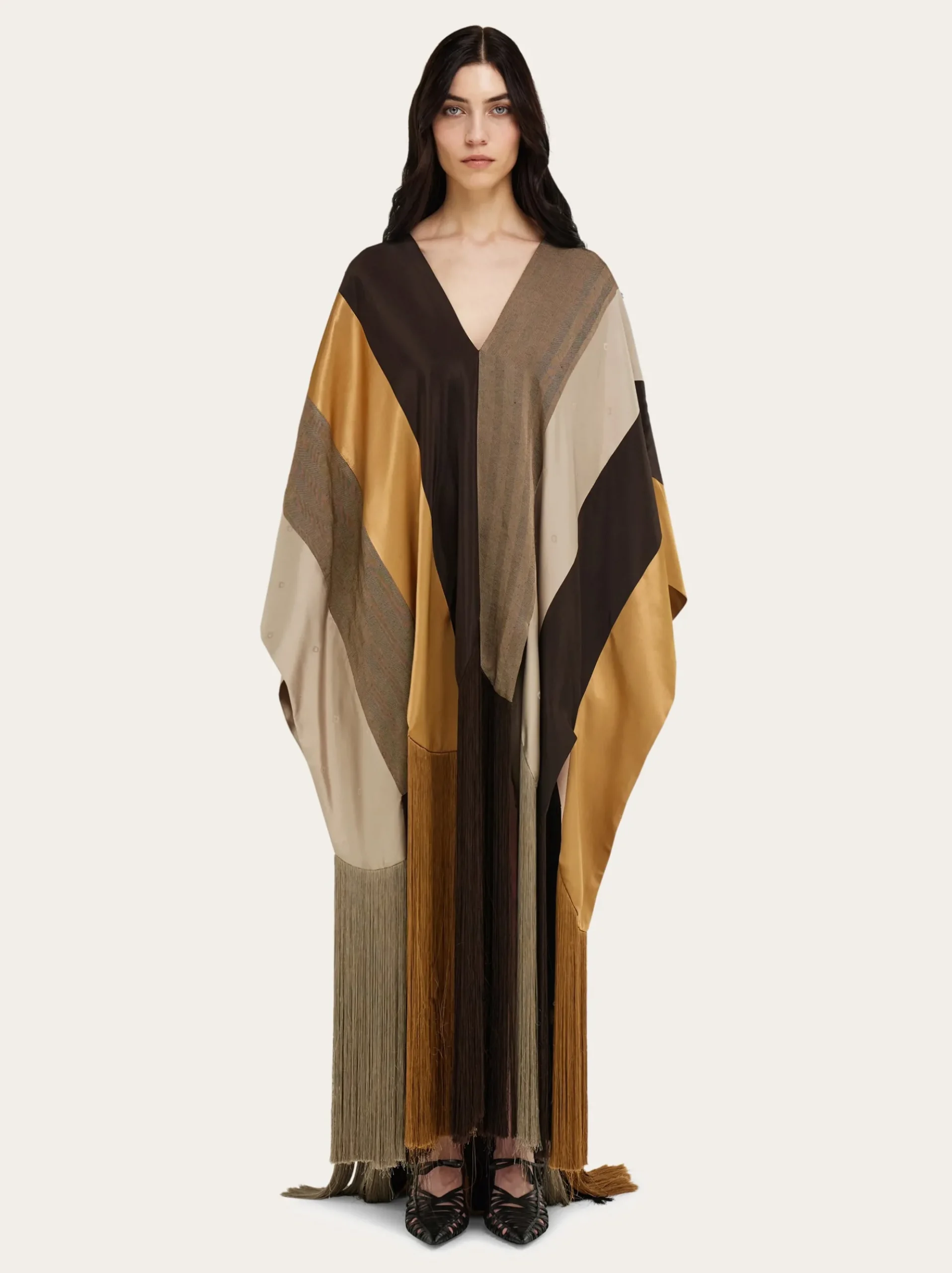 Patchwork poncho - Women