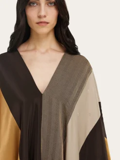 Patchwork poncho - Women