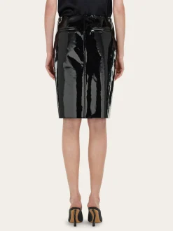 Patent leather pencil skirt - Women