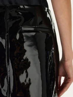 Patent leather pencil skirt - Women
