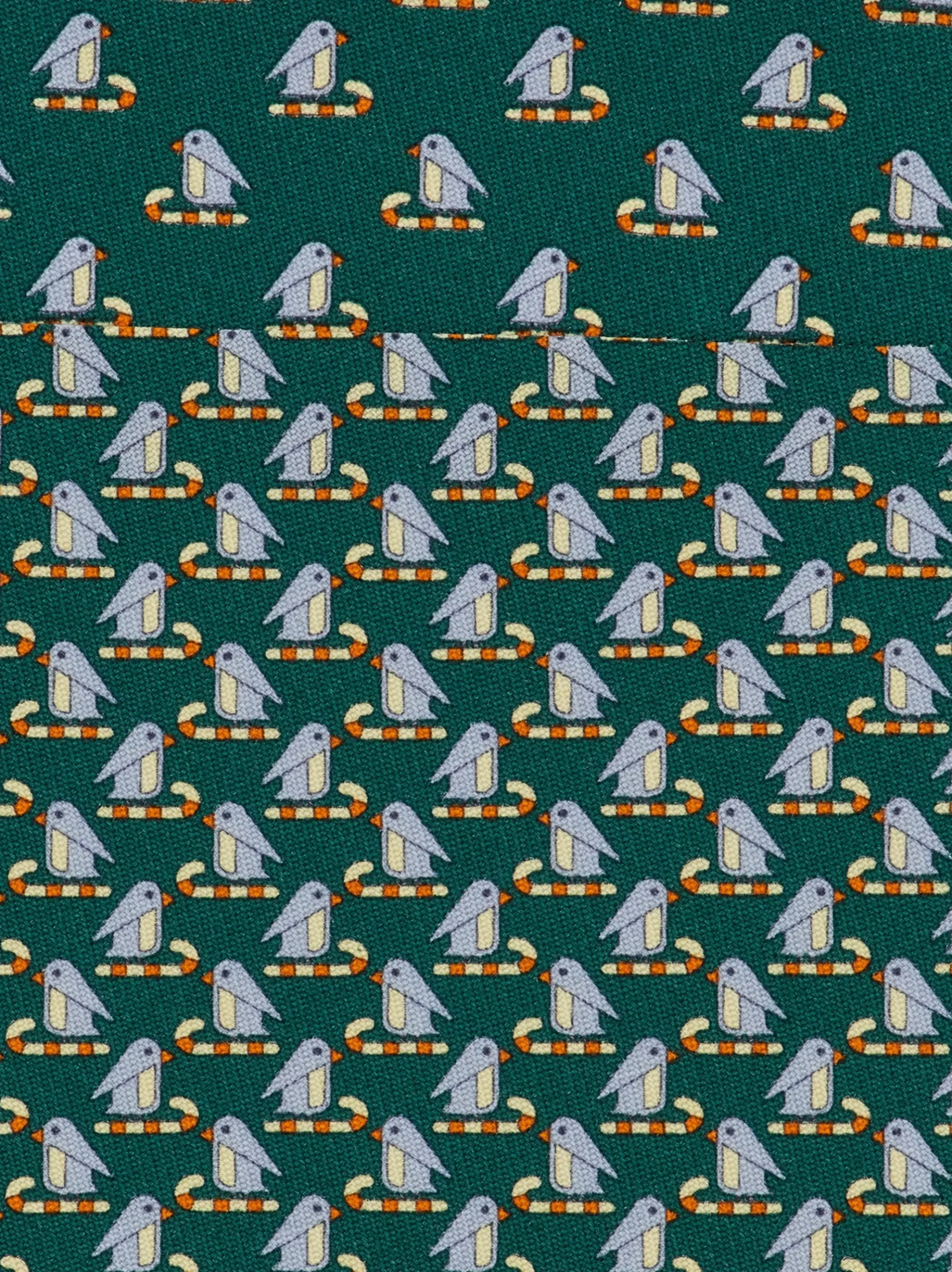 Penguin print silk tie - Men