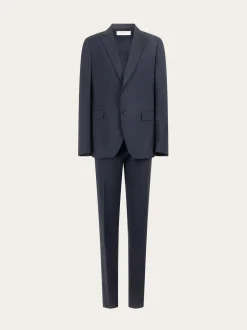 Plain suit in wool - Men