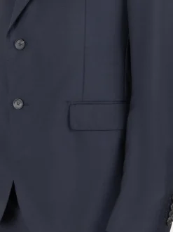 Plain suit in wool - Men