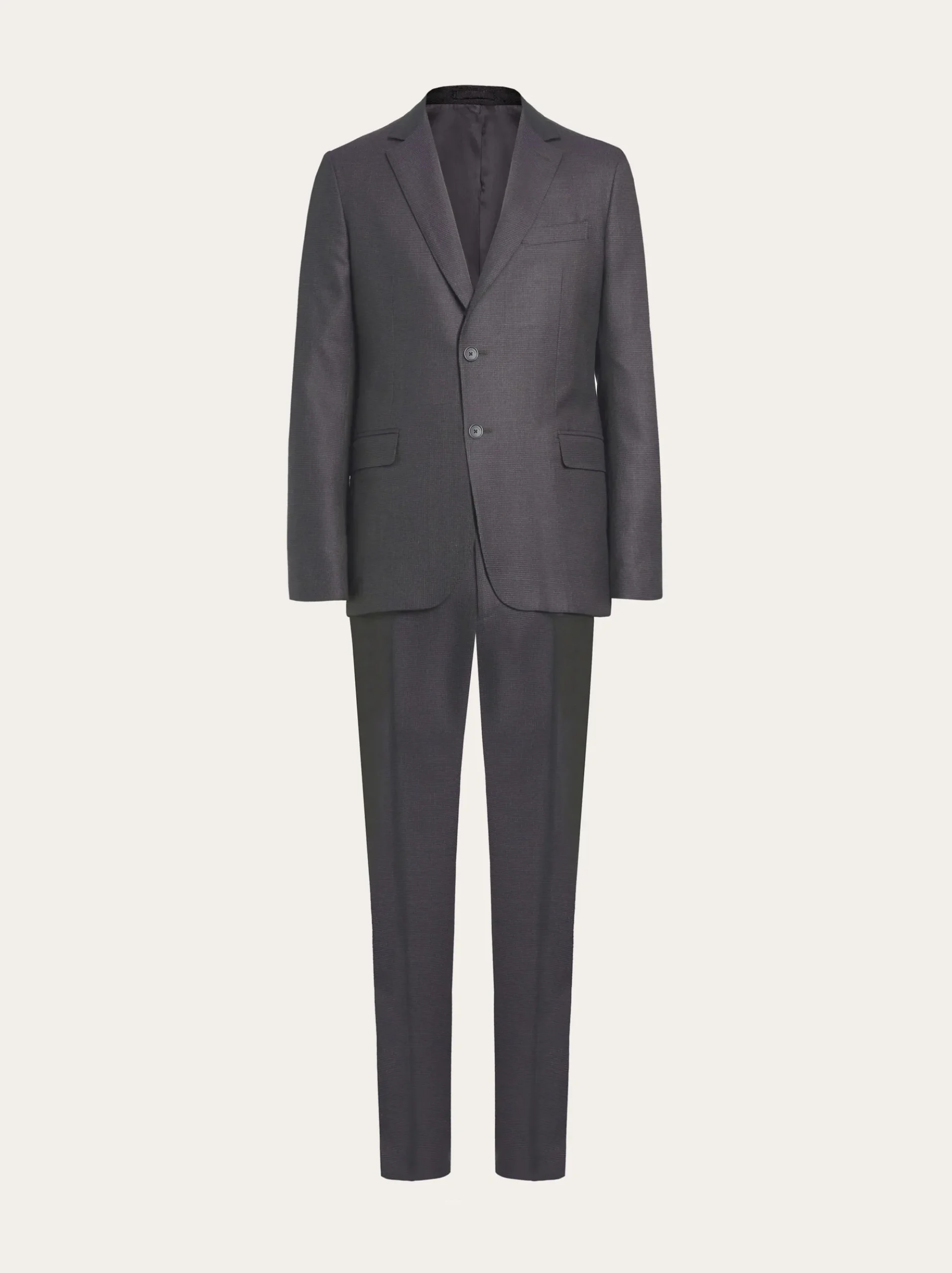 Plain suit in wool - Men