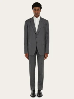 Plain suit in wool - Men