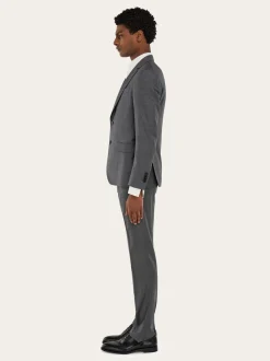 Plain suit in wool - Men