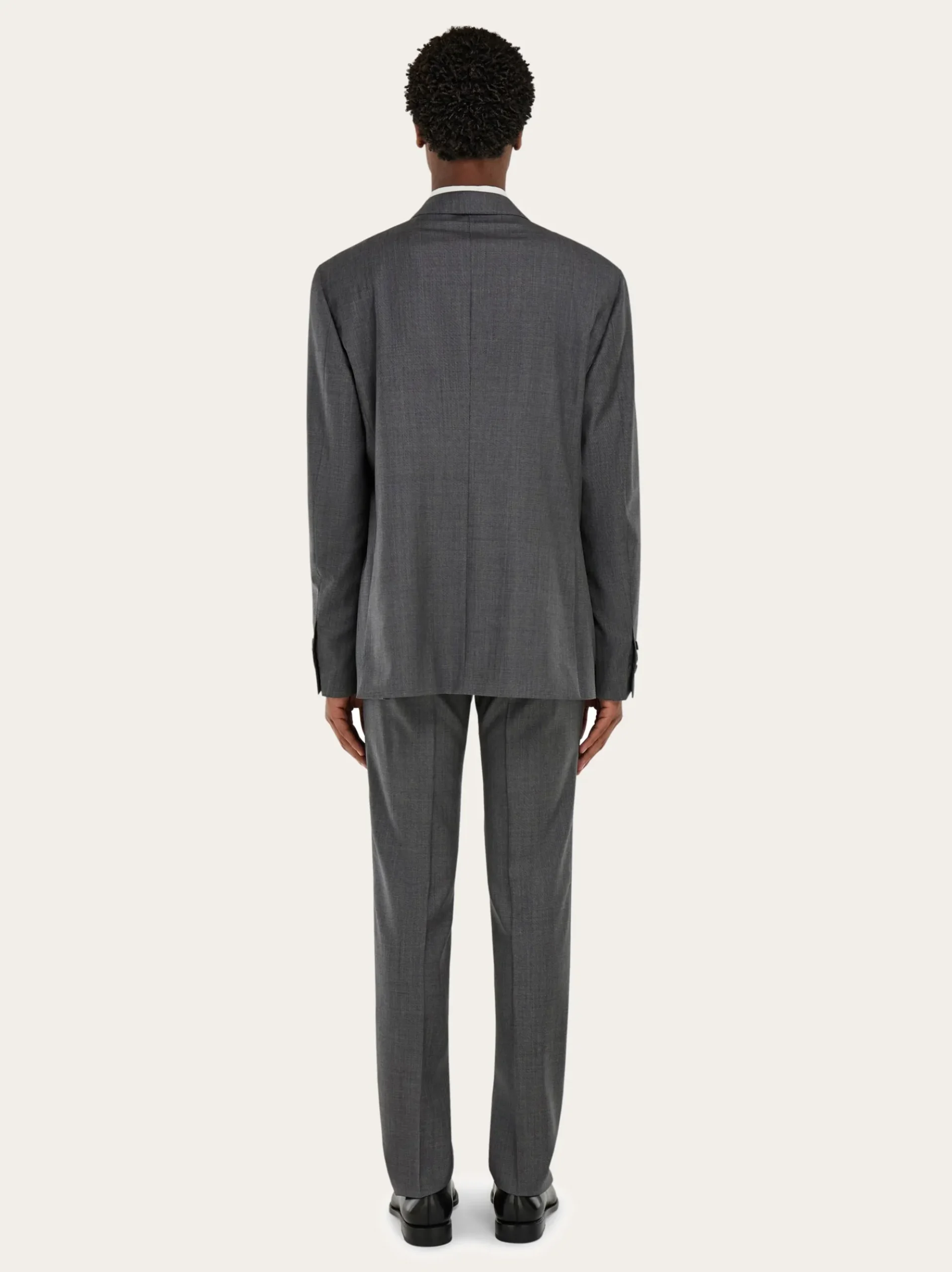 Plain suit in wool - Men