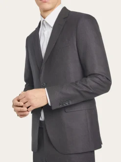 Plain suit in wool - Men