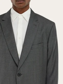Plain suit in wool - Men