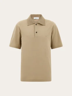 Polo shirt with knitted collar - Men
