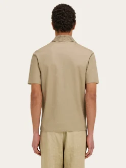 Polo shirt with knitted collar - Men