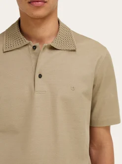 Polo shirt with knitted collar - Men