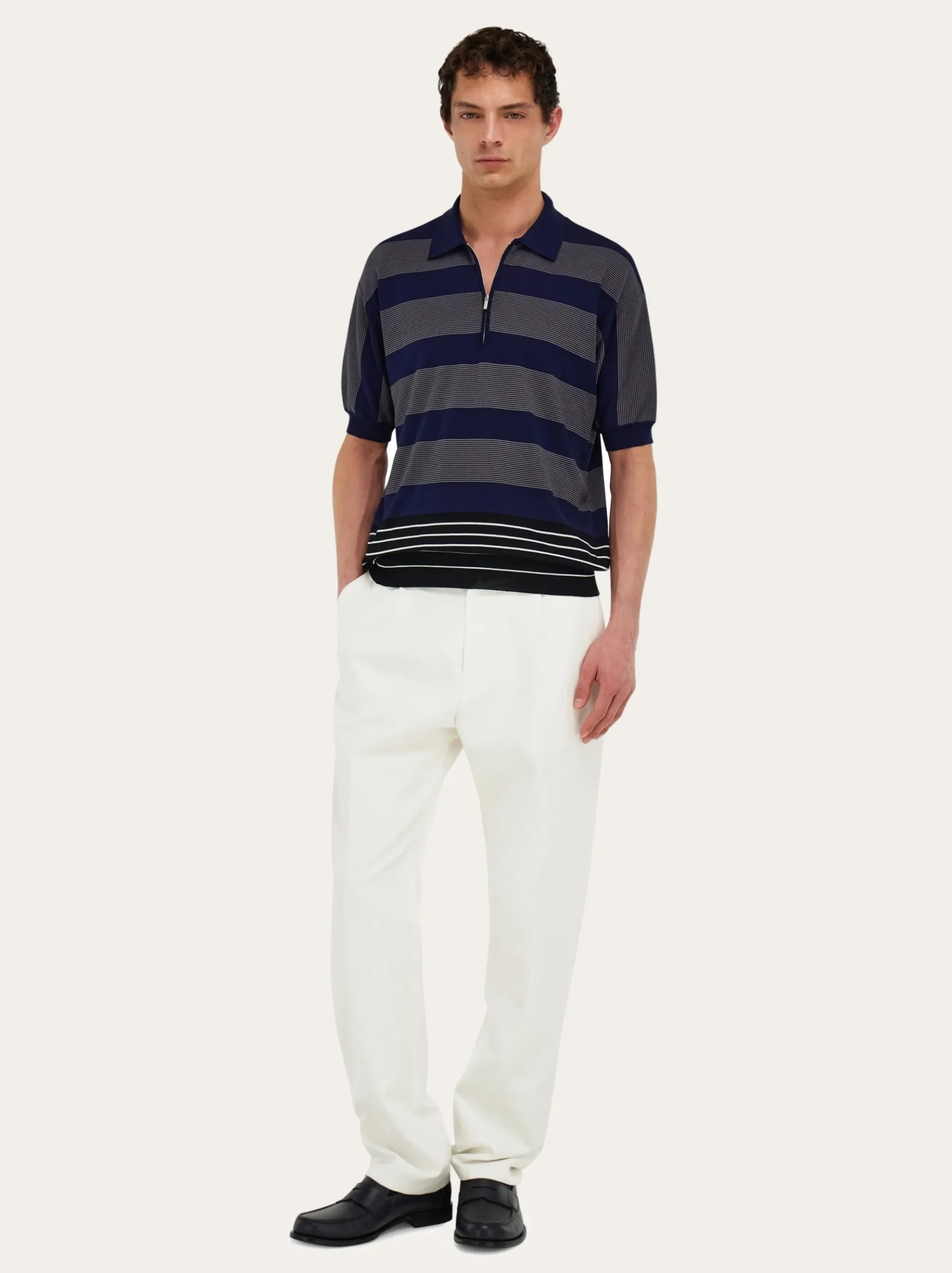 Polo shirt with zip collar - Men