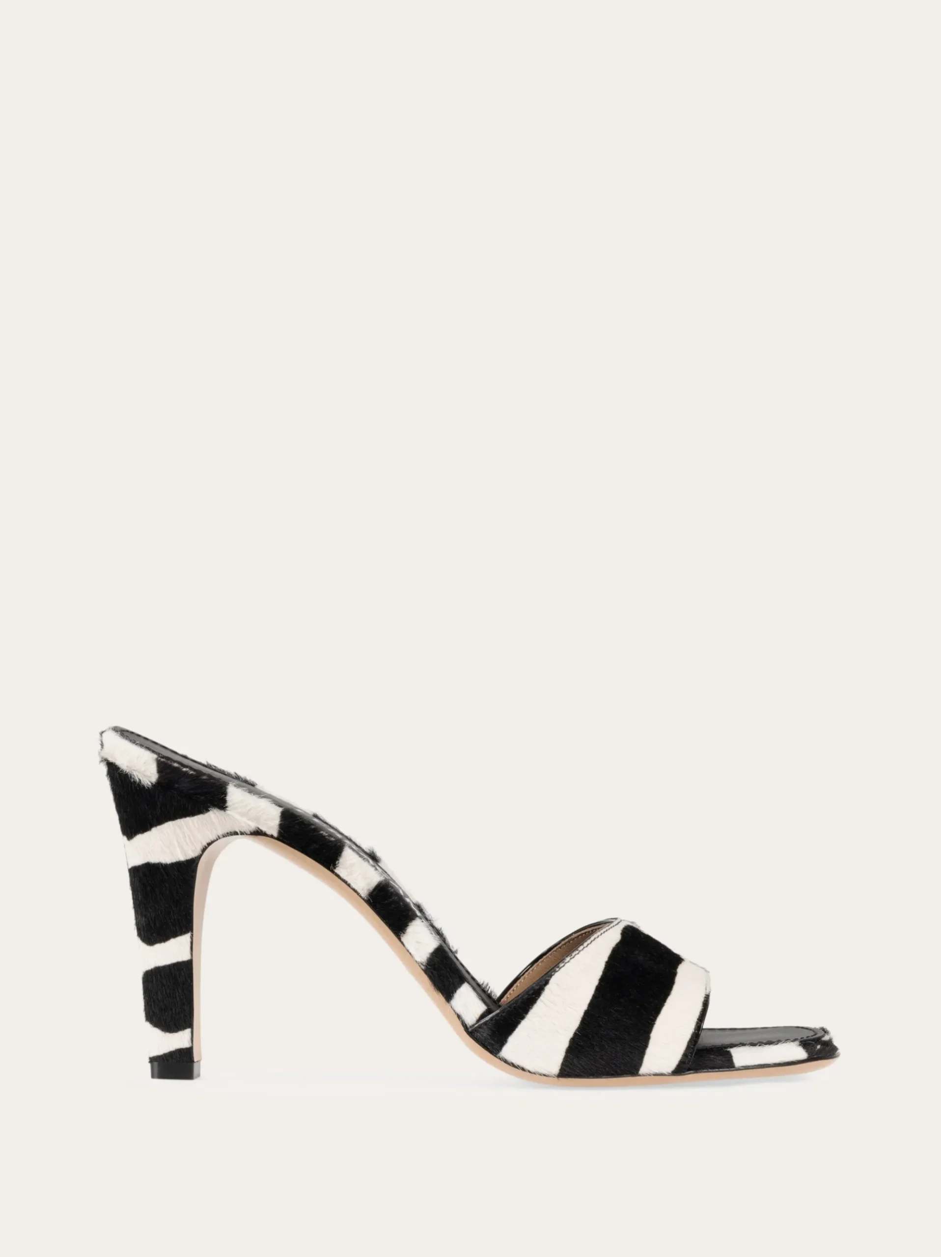 Pony skin heeled slide - Women