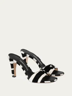 Pony skin heeled slide - Women