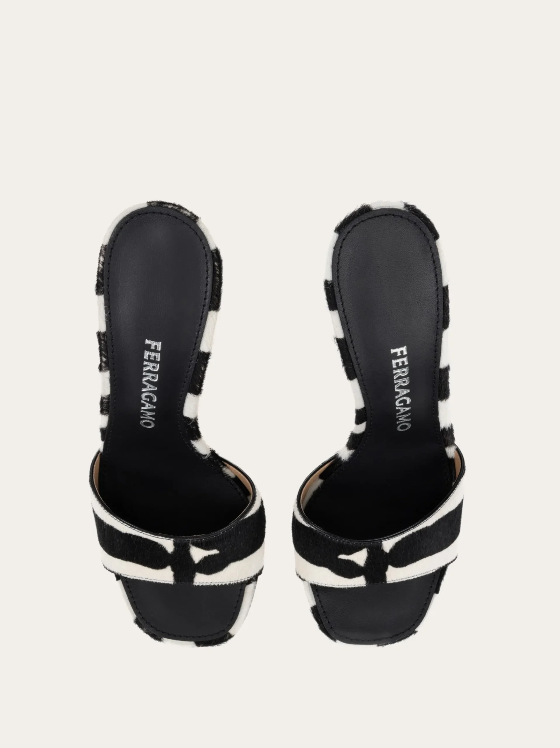 Pony skin heeled slide - Women
