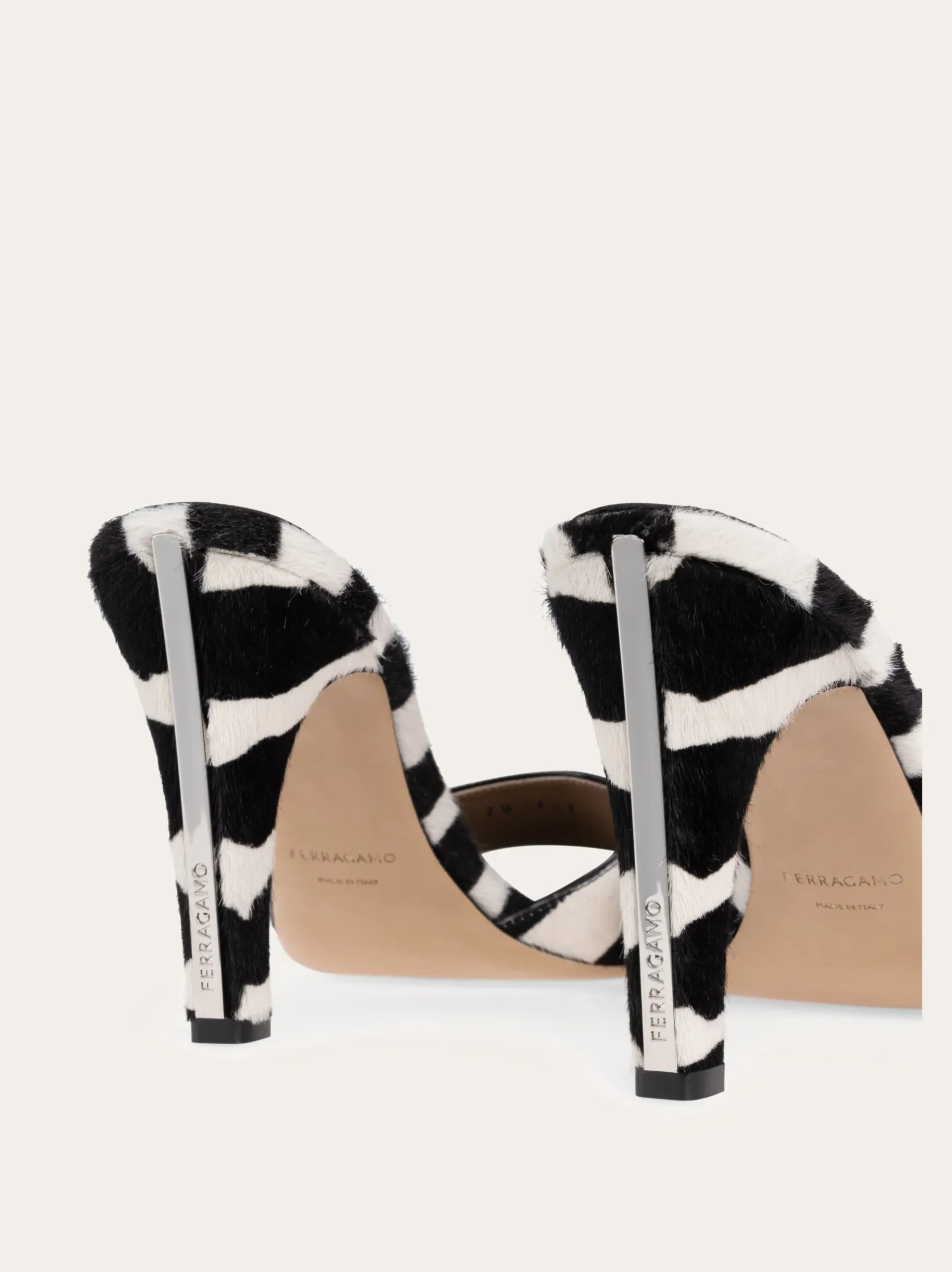 Pony skin heeled slide - Women