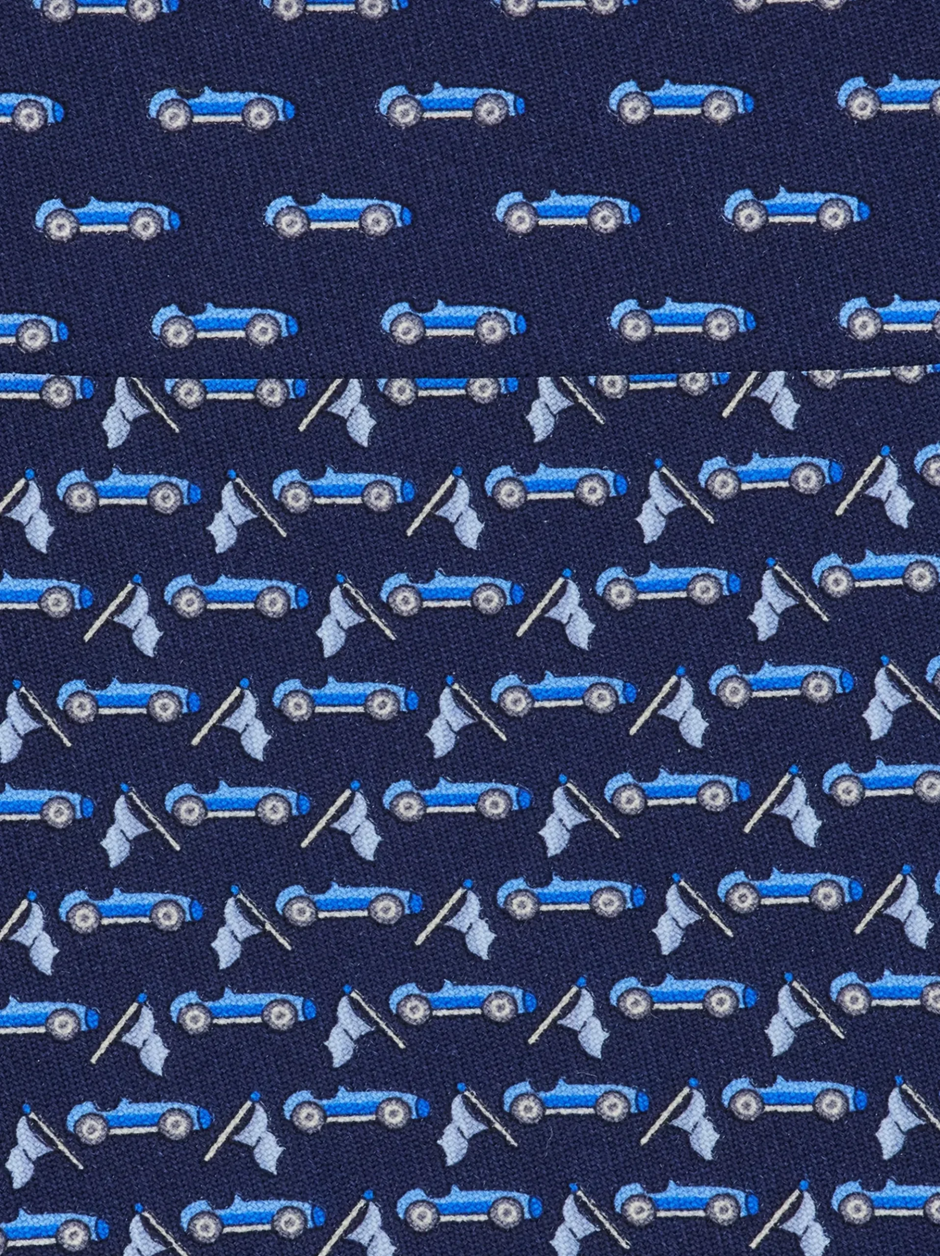 Race print silk tie - Men